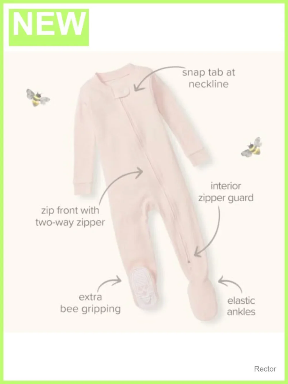 Organic Cotton Snug Fit Footed Sleeper Pajamas Zip Front